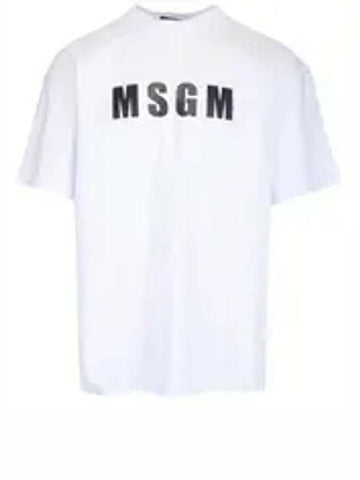 MSGM ロゴプリント半袖Tシャツ 3440MM163 237002 01 133039972 [P]