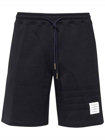 THOM BROWNE 4-Streifen Loopback Baumwolle Seersucker Shorts MJQ166A J0063 415 133044834 [P]