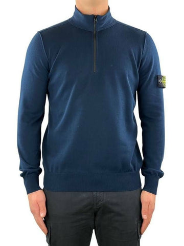 Stone Island Soft Gauze Effect Cotton Half Zip Knit Badge Half Zip 7815533D2 V0020 133075192 [P]