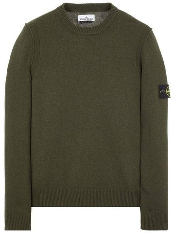 STONE ISLAND 508A3 Lambswool Crewneck Knit Regular Fit 133075205 [P]
