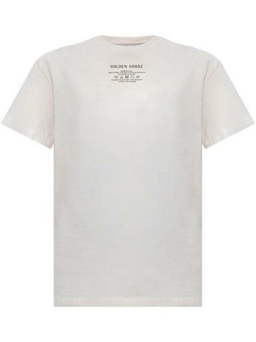 Golden Goose Black Lettering One White Cotton T-Shirt 142645969 [P]