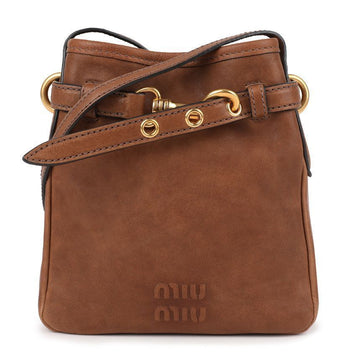 Miu Miu Belt Hook Napa Leather Pouch Shoulder Bag 145899644 [P]