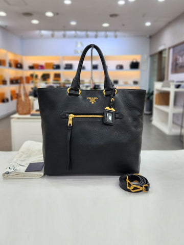 PRADA VITELLO DINO Schultertasche in Goldoptik BN2754 159661104 [P]