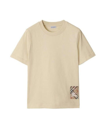 Burberry Check Label Cotton T-Shirt Short Sleeve 8103506 151054961 [P]