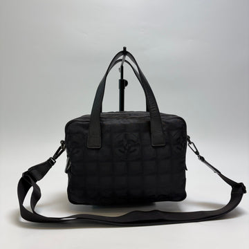 CHANEL Zwei-Wege Tote Bag Schwarz (Seltenheit) 159661461 [P]