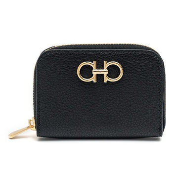 Salvatore Ferragamo Gancini Zip Around Wallet 22-0406-BK NERO 758664 47385252 [P]