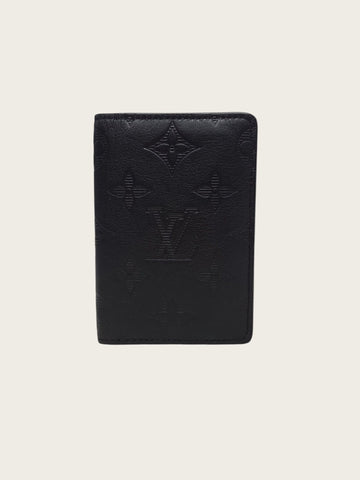 LOUIS VUITTON Schwarze Monogramm Schatten Pocket Organizer Kartenetui 159662596 [P]