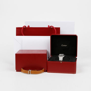 CARTIER Santos 35MM Medium Stahl Automatik Uhr 159162176 [P]