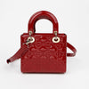 Dior Lady Small Patent Cannage Tote Bag Red 159274226 [P]