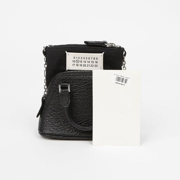 MAISON MARGIELA 5AC Classic Baby Grain Leder Schultertasche Schwarz 159296684 [P]