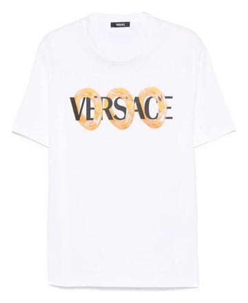 VERSACE マキシ チェーン ロゴ Tシャツ 1013302 1A13401 2W580 151104195 [P]