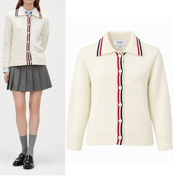 THOM BROWNE Hector Pointelle Cardigan 159664710 [P]