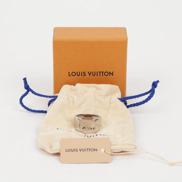 LOUIS VUITTON Monogram Gravierte Siegelring Silber 159169677 [P]