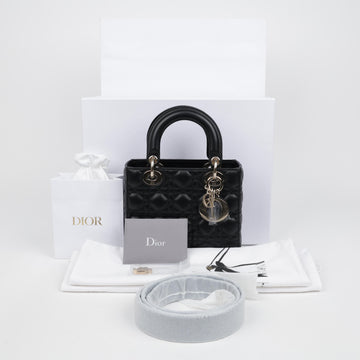 DIOR MY ABC Small Cannage Rindsleder Tote Bag Schwarz 159170962 [P]