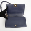 CHANEL Medium Chevron Calfskin Shoulder Bag Navy Gold 158781245 [P]