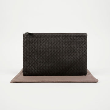 BOTTEGA VENETA Intrecciato Leder Clutch braun 159123475 [P]