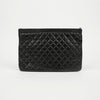 CHANEL Black Lambskin Boy Clutch 159167778 [P]