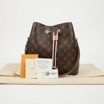 LOUIS VUITTON Monogram Canvas Bucket Bag Rose Powder 159297060 [P]