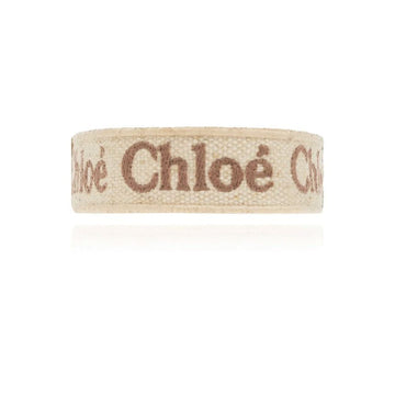 CHLOE Signature-Logo-Stickerei-Armband Beige Braun 95F 159676137 [P]