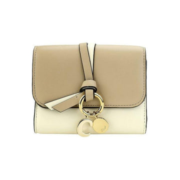 CHLOE アルファベットロゴ折りたたみ財布 ベージュイエロー CHC23AP945K84 96J 159676141 [P]