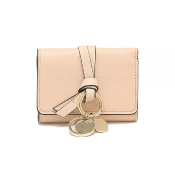 Chloe Alphabet Mini Coin Wallet Cement Pink 159676156 [P]