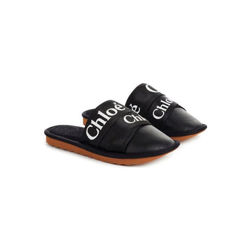 CHLOE Woody Logo Strap Bloafer Schwarz 159676179 [P]