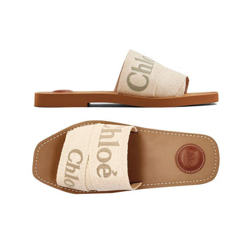 CHLOE Woody Logo Riemensandalen Beige 26SS 159676183 [P]