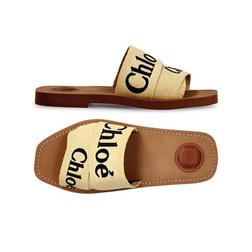 CHLOE Woody Logo Strap Sandalen Kaffee Braun 274 159676202 [P]