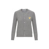 Comme Des Garcons Cardigan with Gold Heart Patch Grey 159677187 [P]