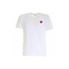 COMME DES GARCONS 26FW 女性 レッド ハート ワッペン パッチ Tシャツ ホワイト AX-T108-051-2 159677212 [P]