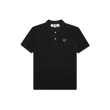 COMME DES GARCONS Schwarz Herz Patches Kragen T-Shirt 159677220 [P]