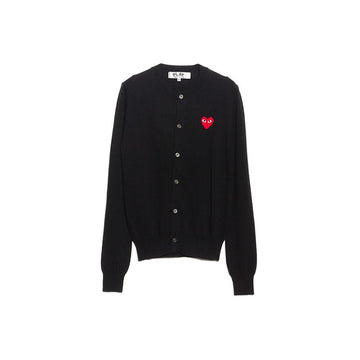 COMME DES GARCONS Cardigan mit Herz-Patch Schwarz AX-N007-051-1 159677243 [P]
