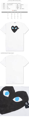 Comme Des Garcons Double Black Patch Blue Eye T-Shirt White 159677263 [P]