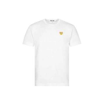 COMME DES GARCONS ゴールドハートワッペンパッチTシャツホワイト 159677255 [P]