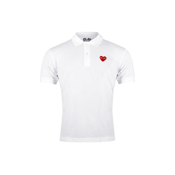 COMME DES GARCONS Rotes Wappen Polo-Shirt Weiß 159677268 [P]