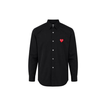 COMME DES GARCONS レディース レッドハート ワッペン クラシックシャツ ブラック AX-B002-051-1 159677279 [P]