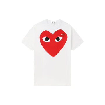 COMME DES GARCONS Big Small Double Heart Wappen T-Shirt Weiß 26SS 159677305 [P]