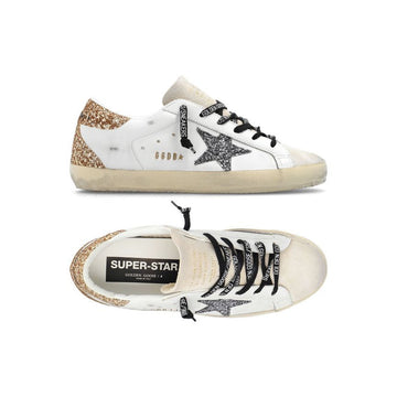 Golden Goose Glitter Superstar Sneakers White Gold Tab GWF00102 F005358 82532 159677782 [P]