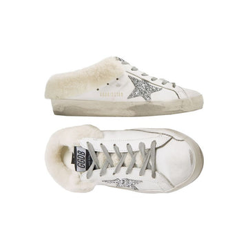 GOLDEN GOOSE Damen Superstar Sabot Mules Sneaker Weiß Silber 159677800 [P]