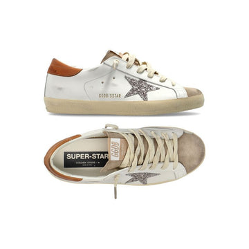GOLDEN GOOSE Damen klassische Glitzer Superstar Sneaker weiß-beige F008719 12524 159677810 [P]