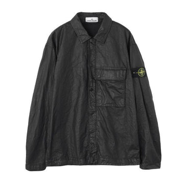 STONE ISLAND Organisch wirkende Nylon Panama-TC Taschen Detail Komfort-Fit Overshirt 156559220 [P]