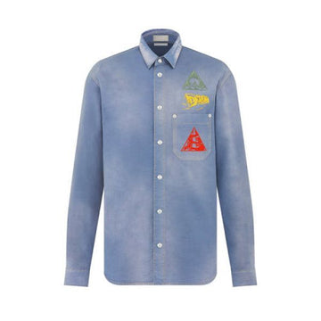 DIOR Bestickte Baumwoll-Denim-Hemd stamp: Produktnummer: 013D580E324X 589 75890716 [P]