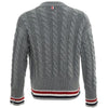 Thom Browne Baby Cable RWB Stripe V-Neck Wool Cardigan 159691263 [P]