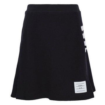 THOM BROWNE Texturiertes Piqué 4-Bar Box-Falten-Minirock 156556906 [P]