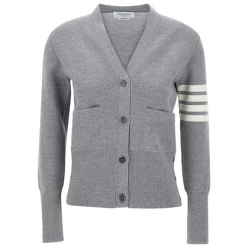 THOM BROWNE Woll-Cardigan mit Milano-Stich und V-Ausschnitt 4-Bar 26FW 159692246 [P]