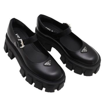 PRADA 26FW Gebürstetes Leder Monolith Mary Jane 159692937 [P]
