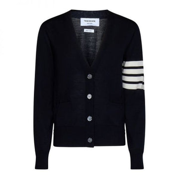 Thom Browne Fine Merino Wool 4-Bar Relaxed Fit Cardigan 159692949 [P]