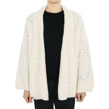 Loro Piana Cable Knit Cashmere Cardigan (Ivory) 23 F/W 1230 62293452 [P]