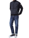 Moncler Logo Patch Hybrid Down Cotton Zip-Up 119476309 [P]