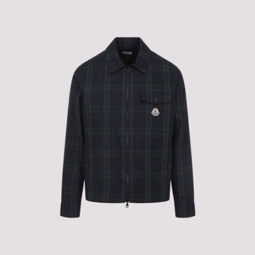 Moncler Checked Cotton Gabardine Long Sleeve Shirt 151061456 [P]